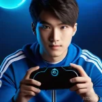 Home 3 스포츠게임 모바일 버전 최적화 - **Prompt 1: Elite Mobile Gamer with Advanced Accessories**
A dynamic, eye-level shot of a focuse...