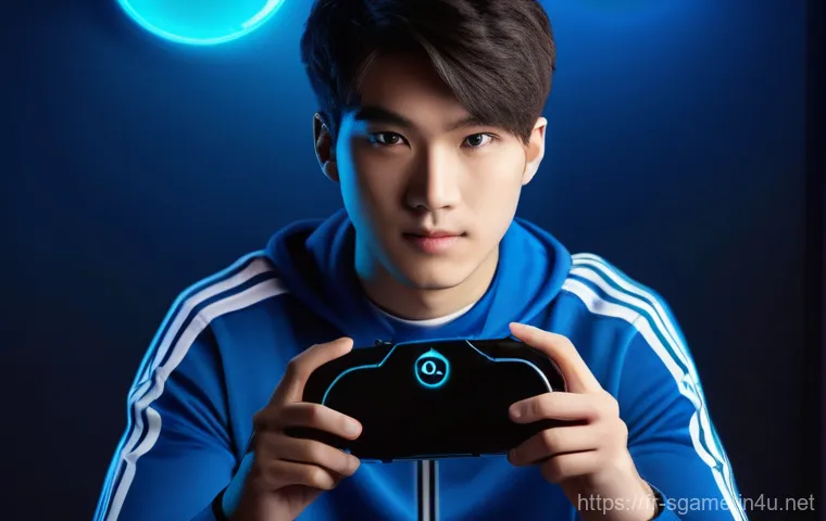 스포츠게임 모바일 버전 최적화 - **Prompt 1: Elite Mobile Gamer with Advanced Accessories**
A dynamic, eye-level shot of a focuse...